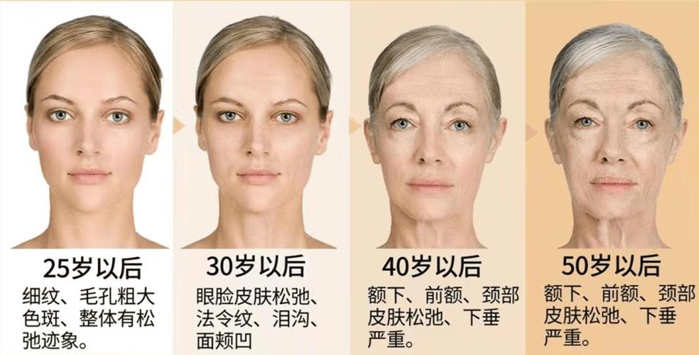 女性不同年龄段松弛特征